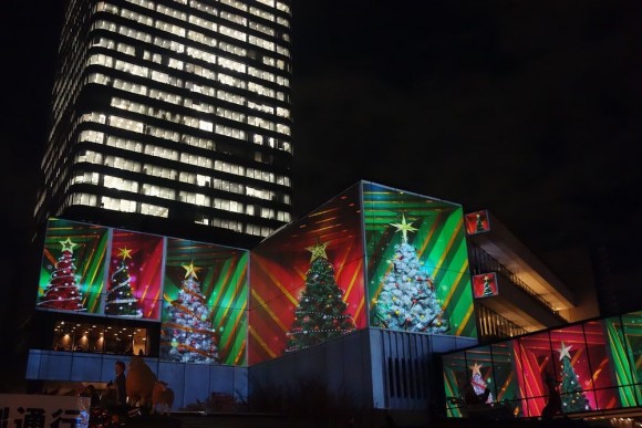 2015年東京スカイツリーのクリスマスプロジェクションマッピング (18)