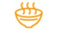 絵文字どんぶりから湯気が立っているマーク
